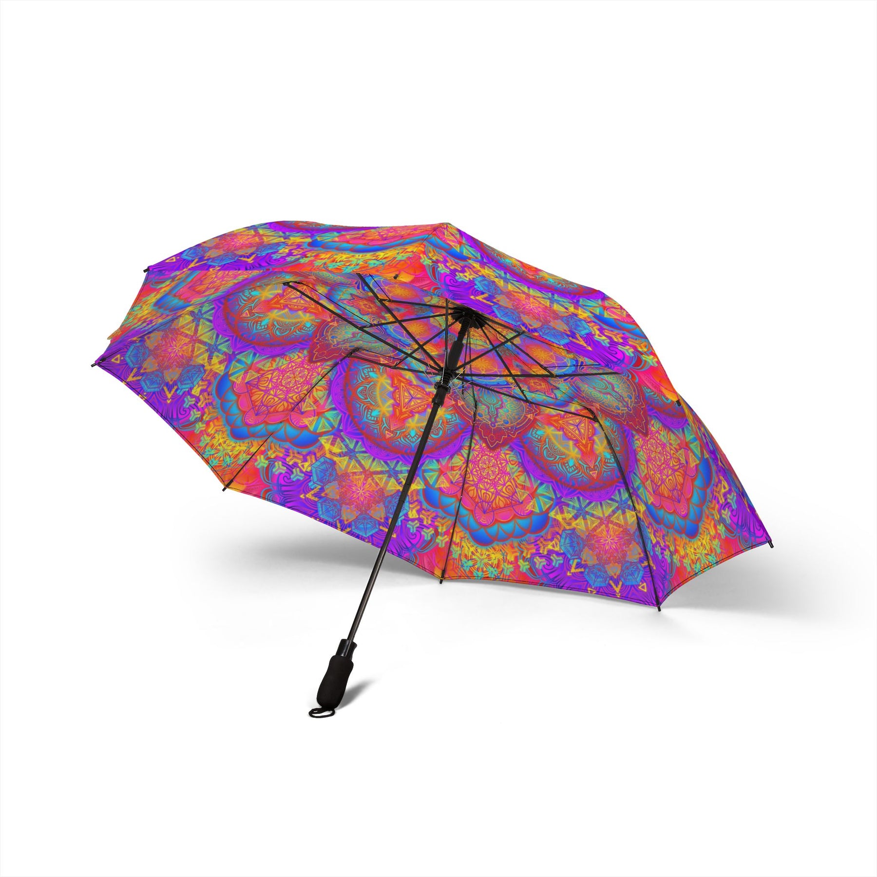 Psychedelic Mandala Automatic Foldable Umbrella