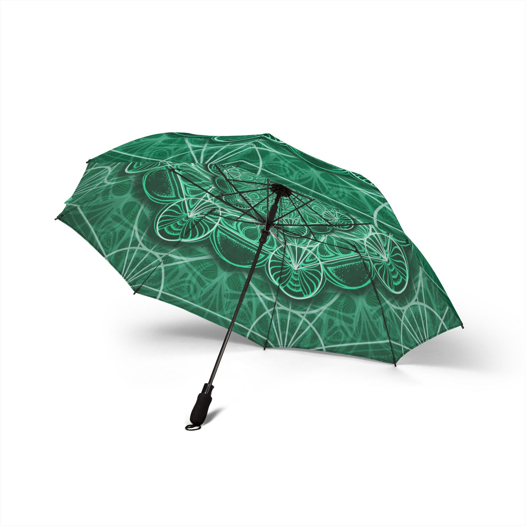 Malachite Mandala Automatic Foldable Umbrella