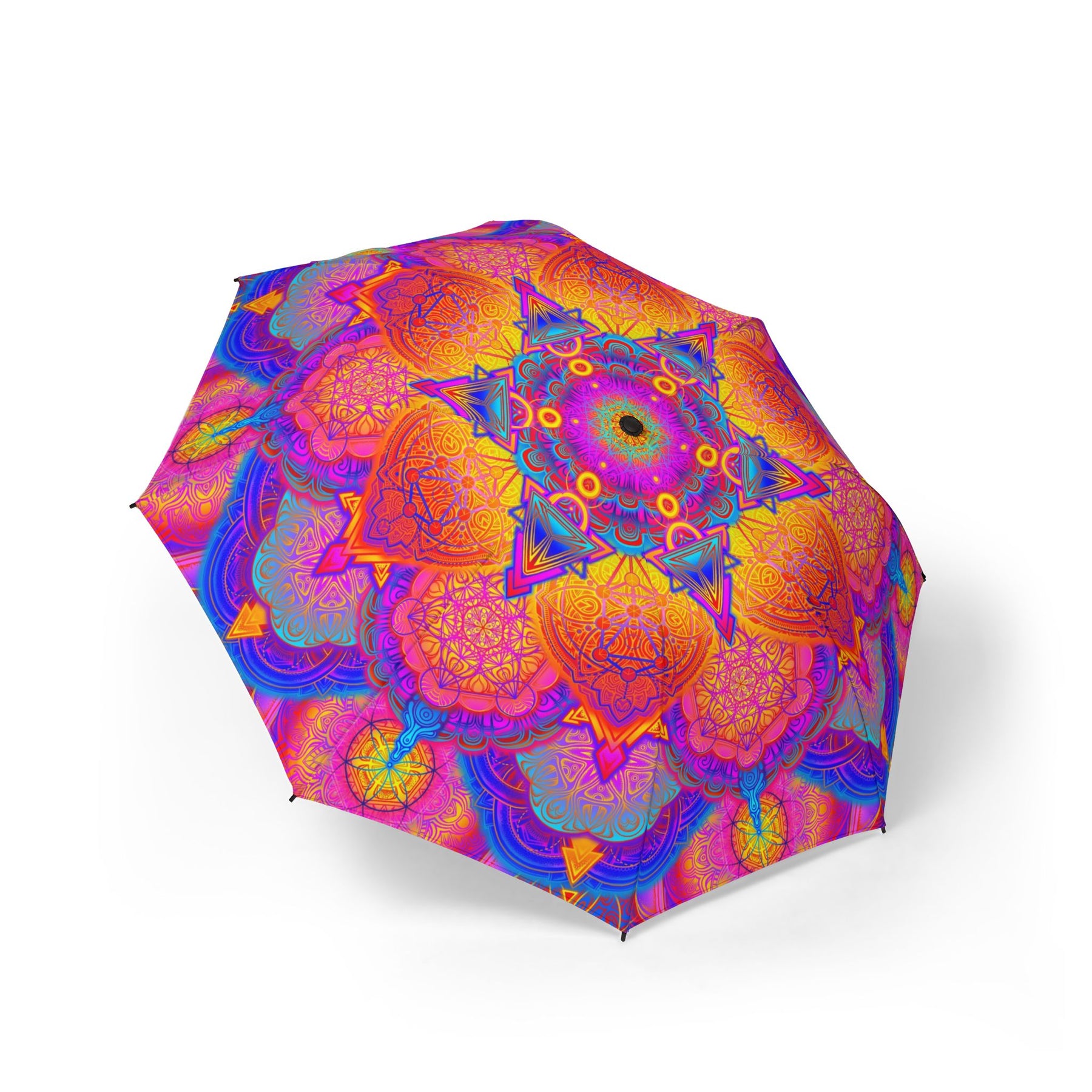 Psychedelic Mandala Automatic Foldable Umbrella