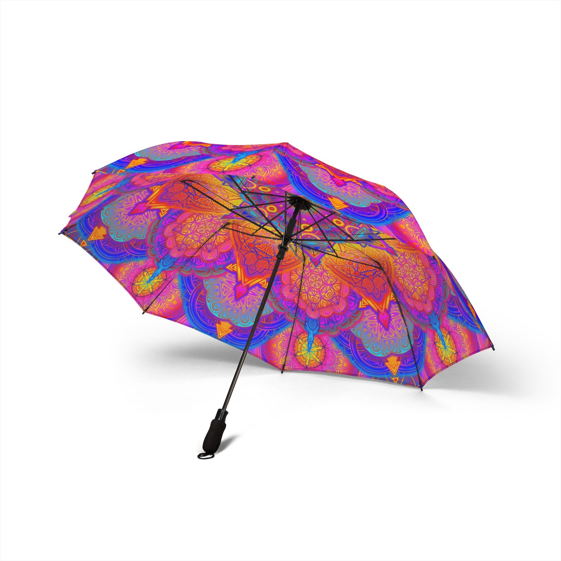 Psychedelic Mandala Automatic Foldable Umbrella