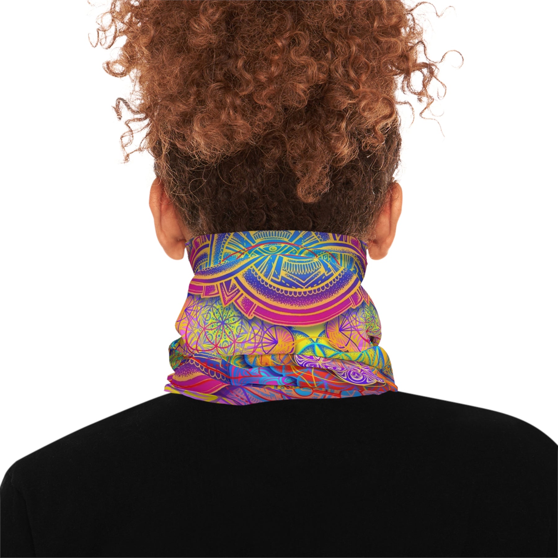 Bicycle Day Mandala Neck Gaiter - Lightweight Stylish Face Covering for Outdoor Adventures