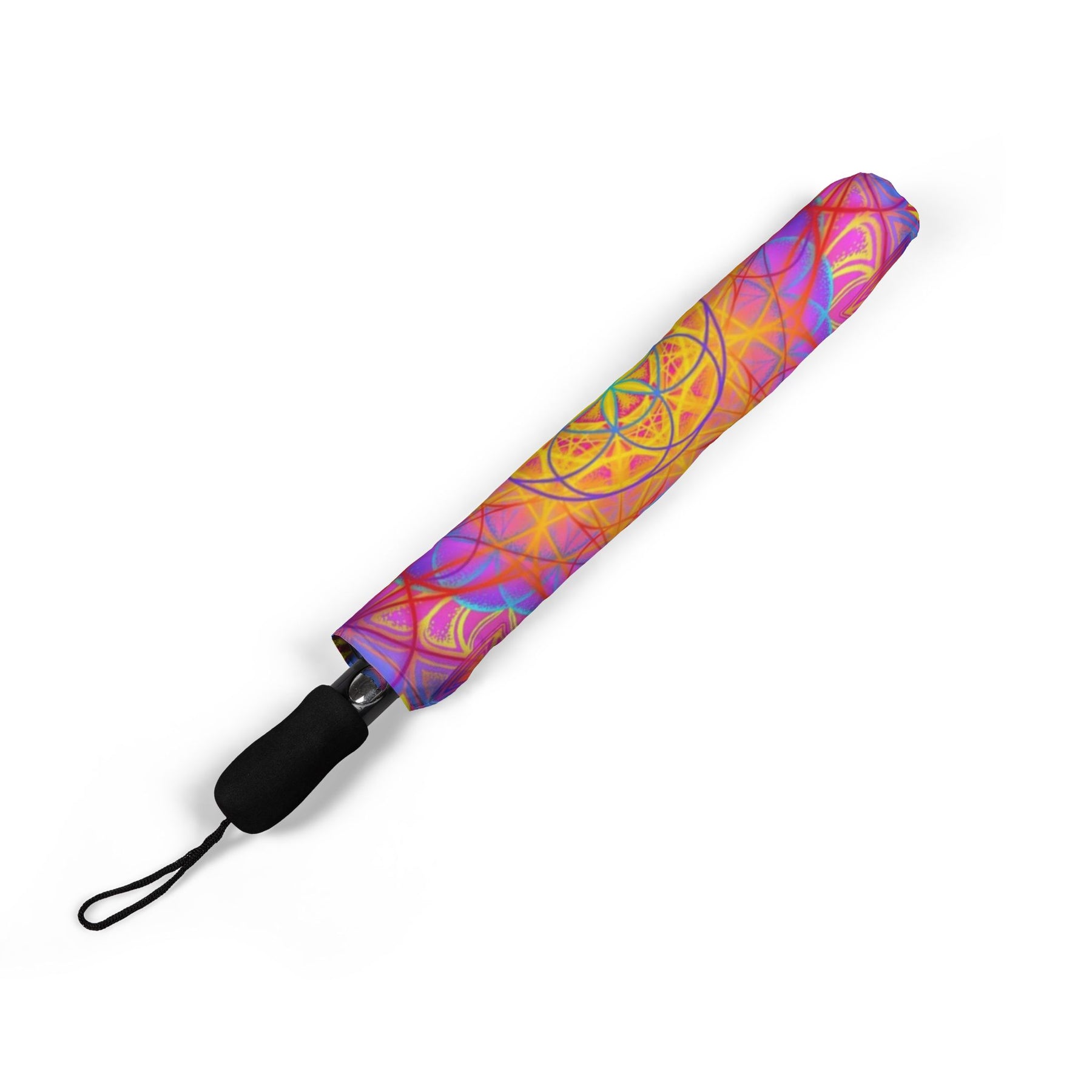 Psychedelic Mandala Automatic Foldable Umbrella