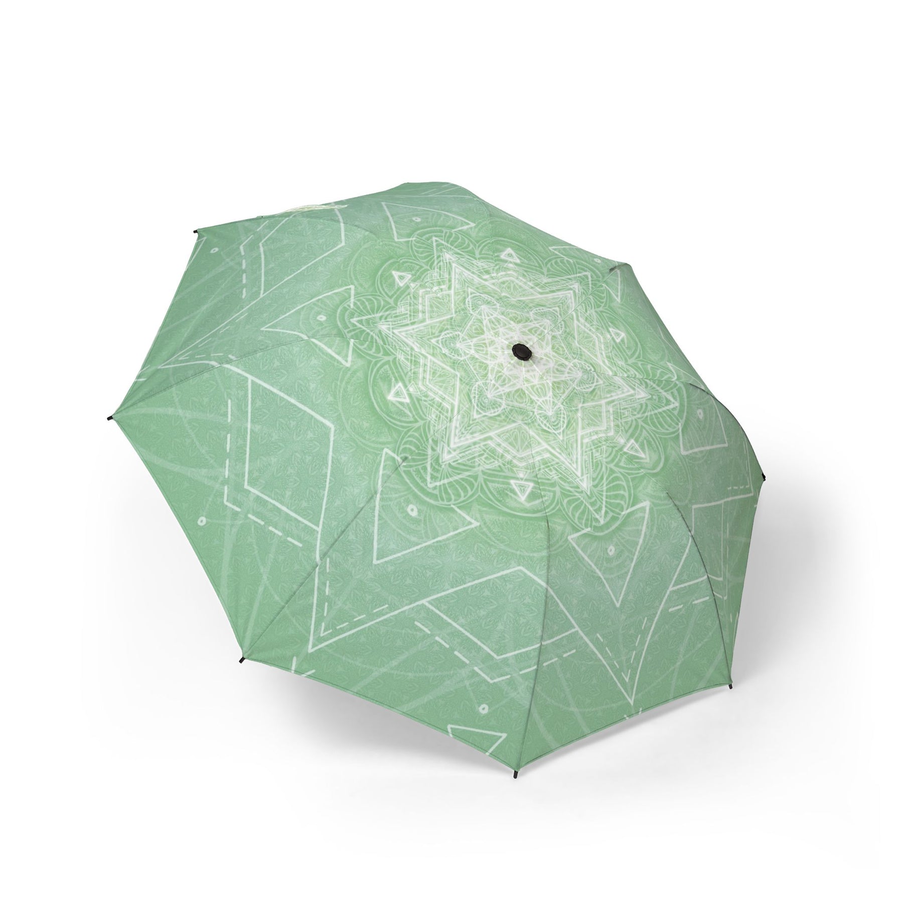 Mint Mandala Automatic Foldable Umbrella