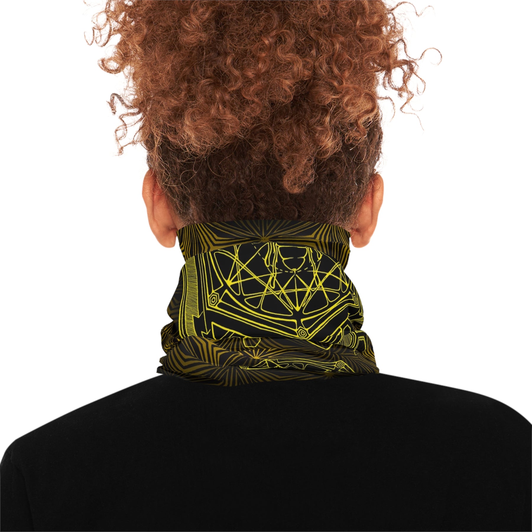 Sacred Geometry Honeybee Neck Gaiter - Lightweight Stylish Face Covering for Outdoor Adventures