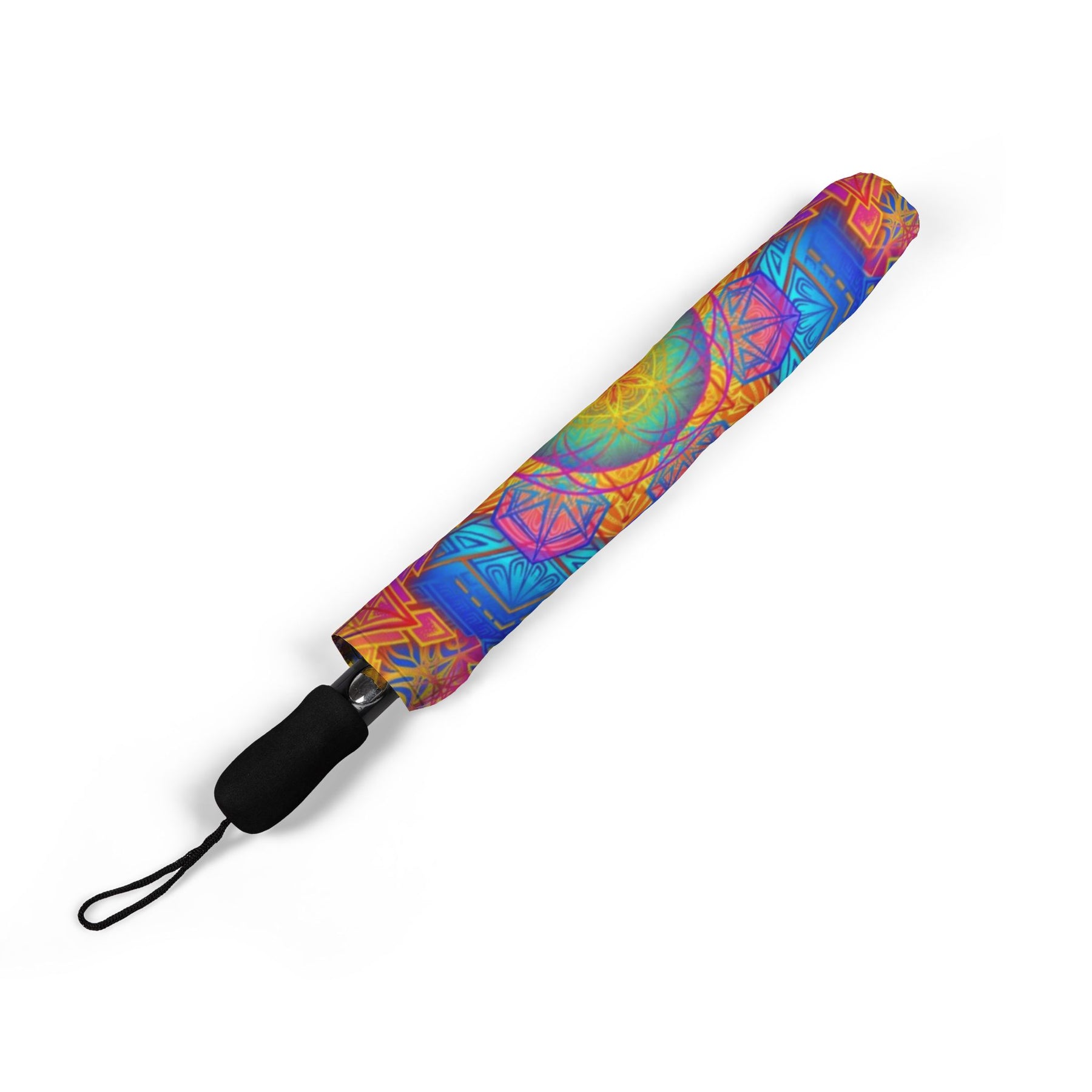 Psychedelic Mandala Automatic Foldable Umbrella