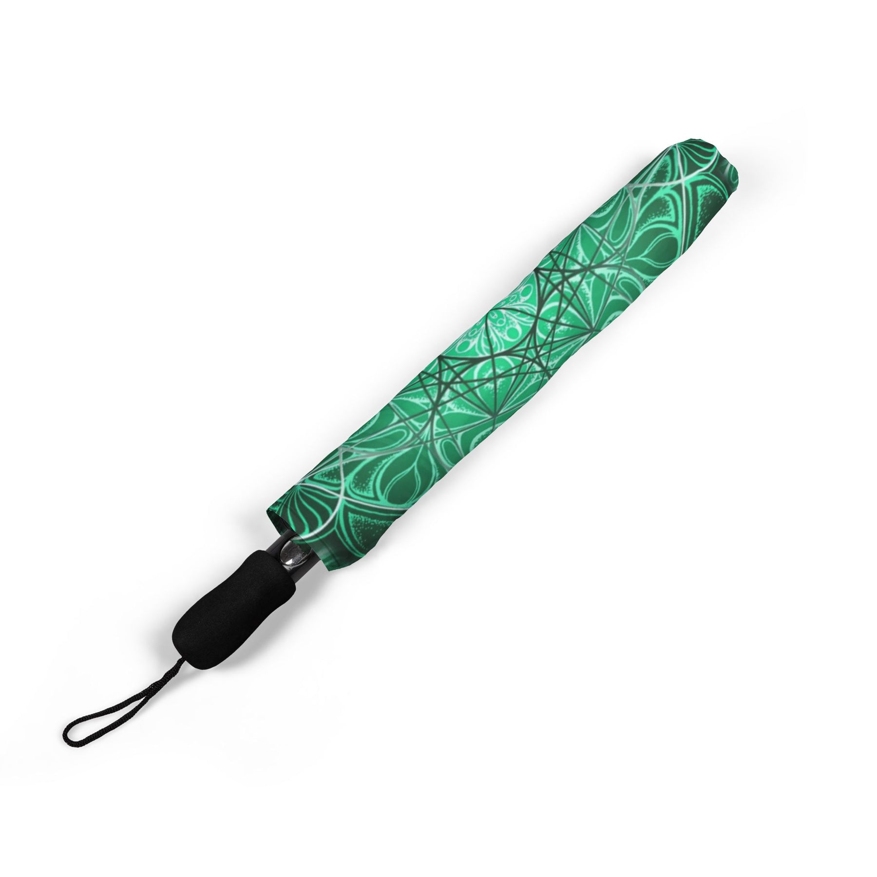 Malachite Mandala Automatic Foldable Umbrella