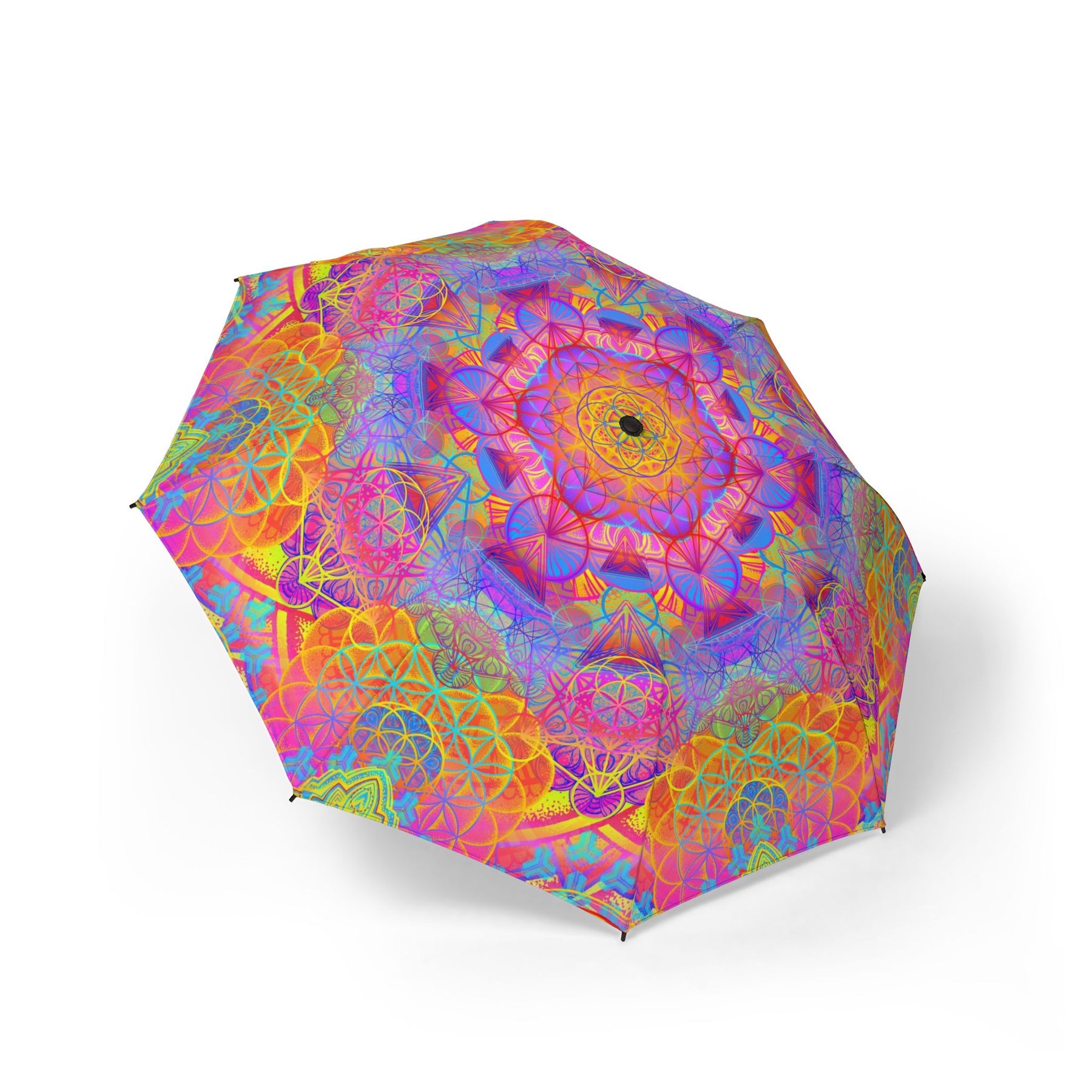 Psychedelic Mandala Automatic Foldable Umbrella