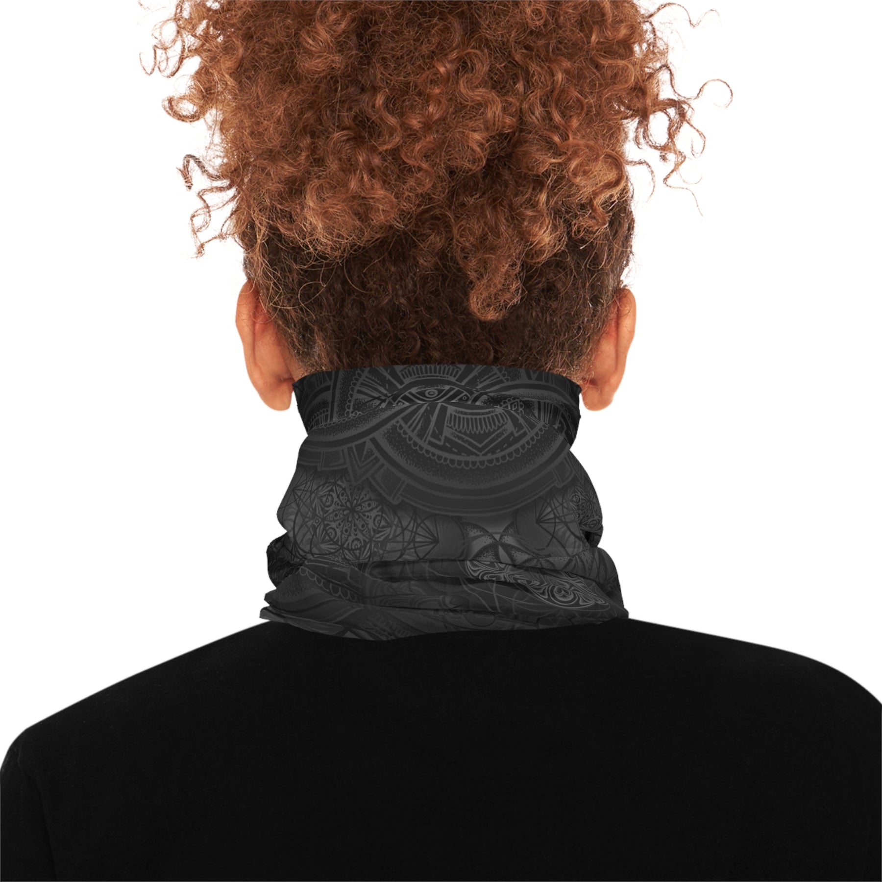 Blackout Mandala Neck Gaiter - Lightweight Stylish Face Covering for Outdoor Adventures