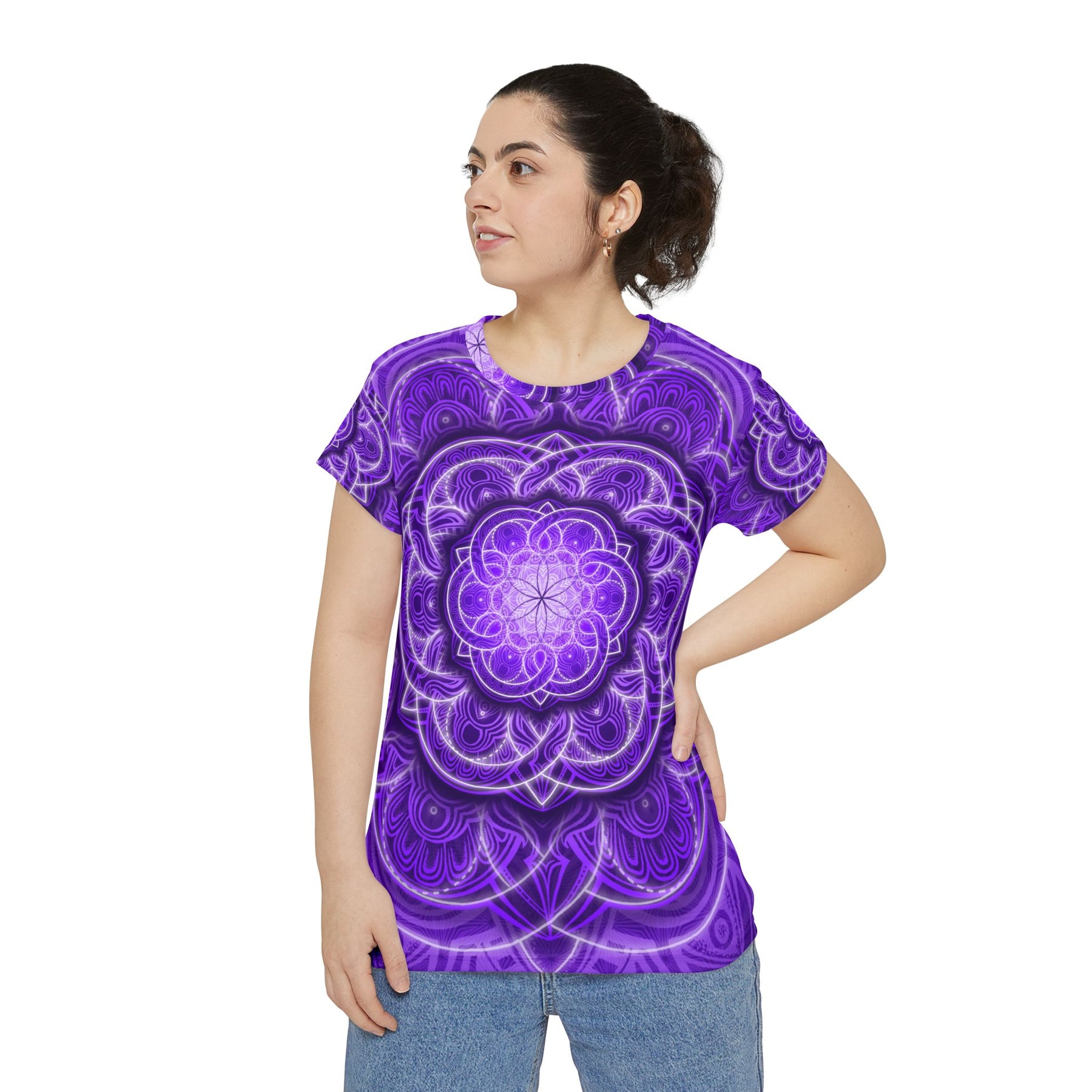 Purple Flower of Life - Women's Short Sleeve Shirt