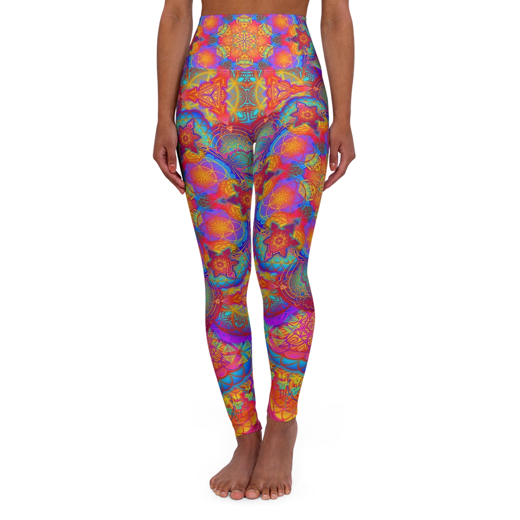 Psychedelic Mandala High Waisted Yoga Leggings