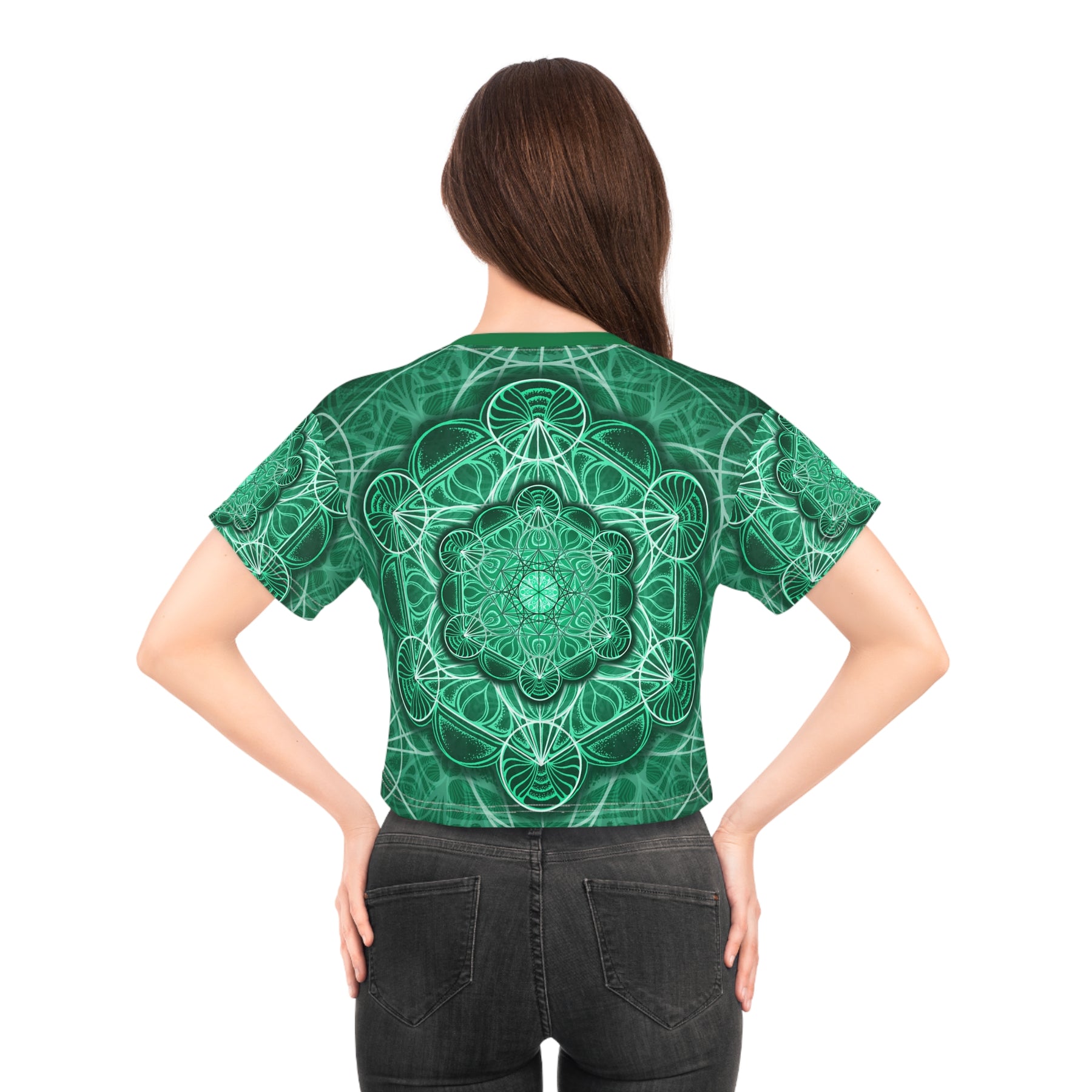 Malachite Mandala Crop Tee