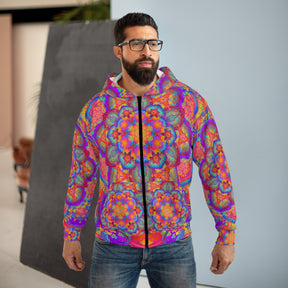 Psychedelic Mandala Unisex Zip Hoodie