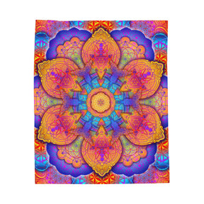Psychedelic Mandala Velveteen Plush Blanket