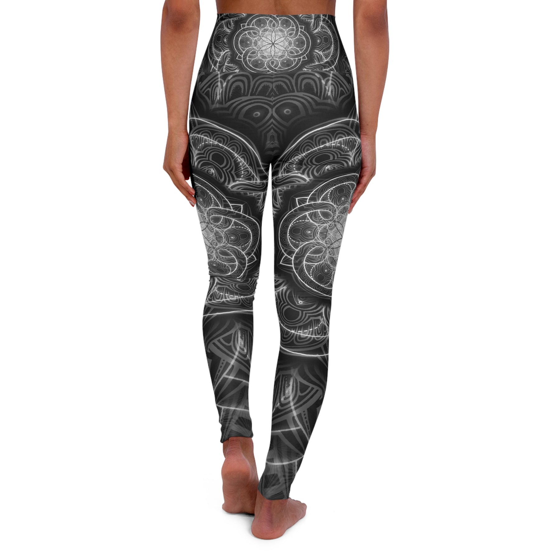 Flower of Life Mandala High Waisted Yoga Leggings