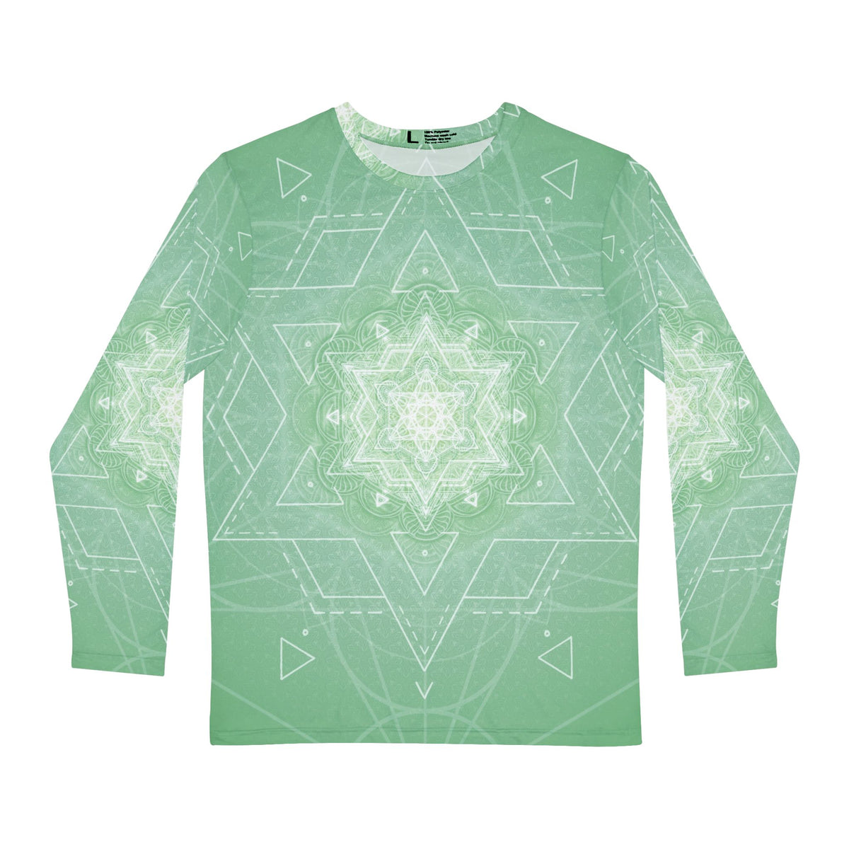 Mint Mandala Men's Long Sleeve Shirt