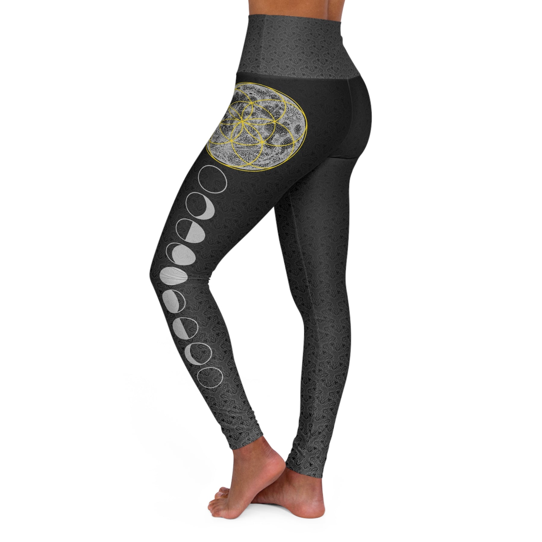 Seed of Life Moonphase - High Waisted Yoga Leggings