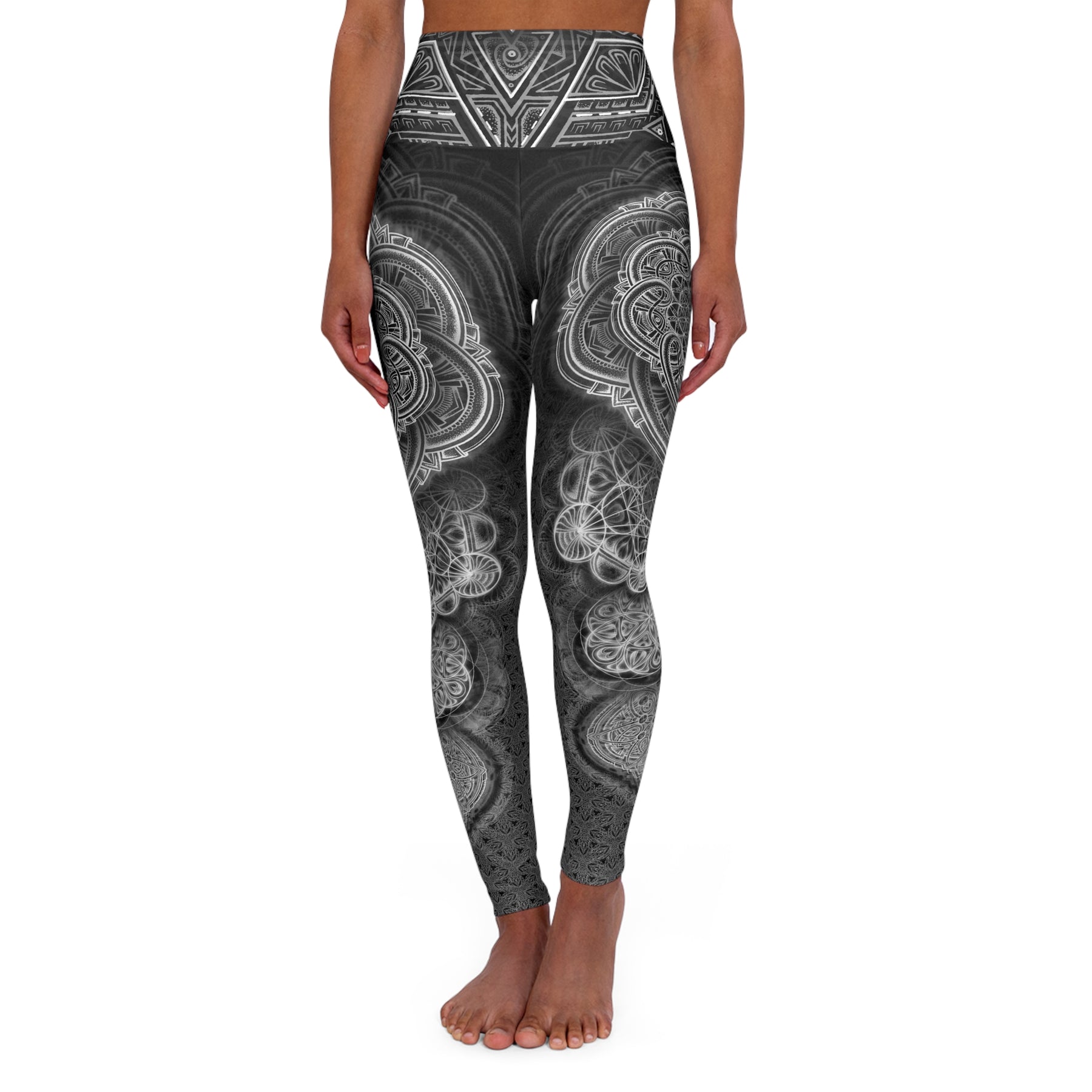 Sacred Geometry Mix - High Waisted Yoga Leggings