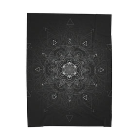 Sacred Geometry Mandala Velveteen Plush Blanket