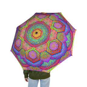 Bicycle Day Mandala Automatic Foldable Umbrella