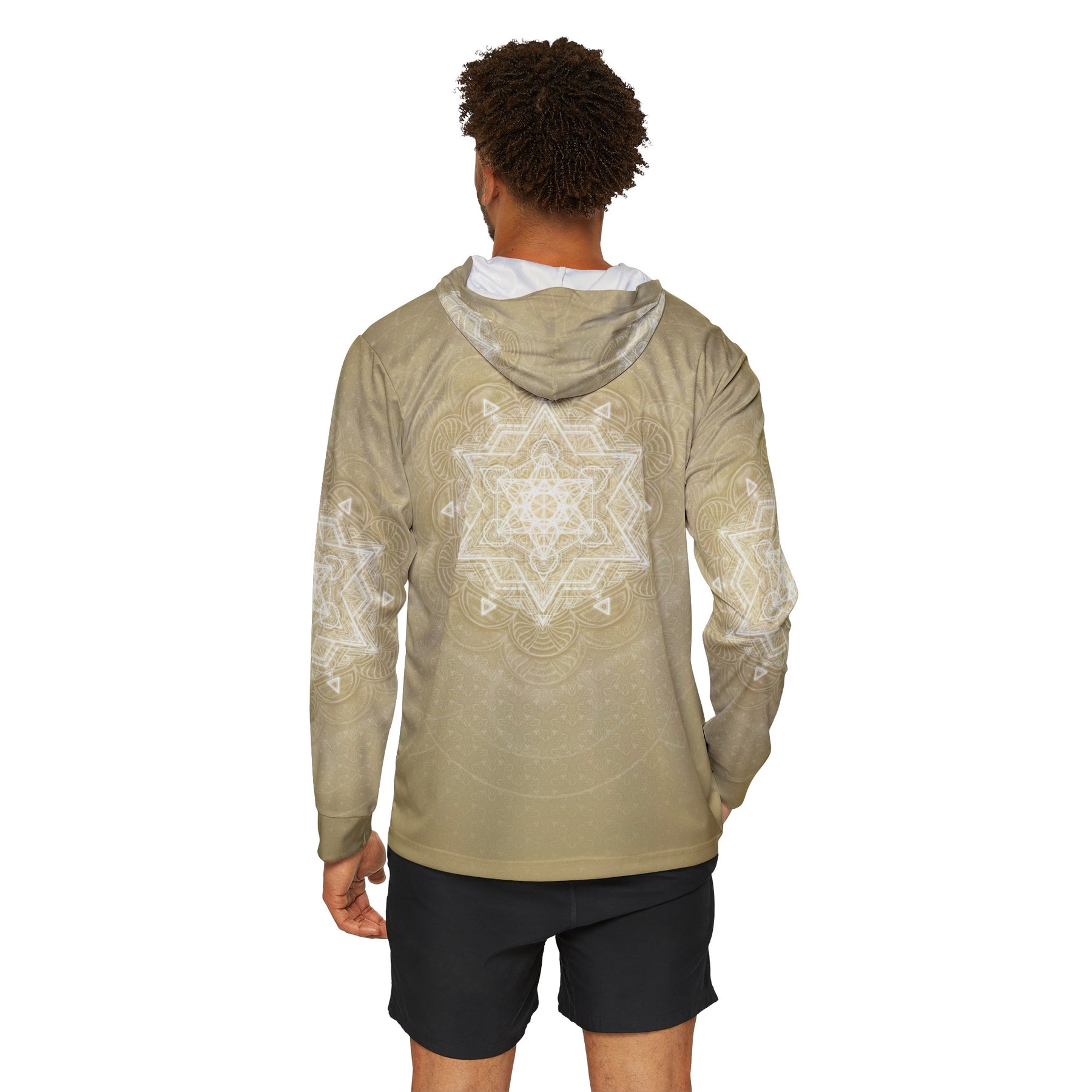 Muted Sacred Geometry Mandala Men's Sun Hoodie