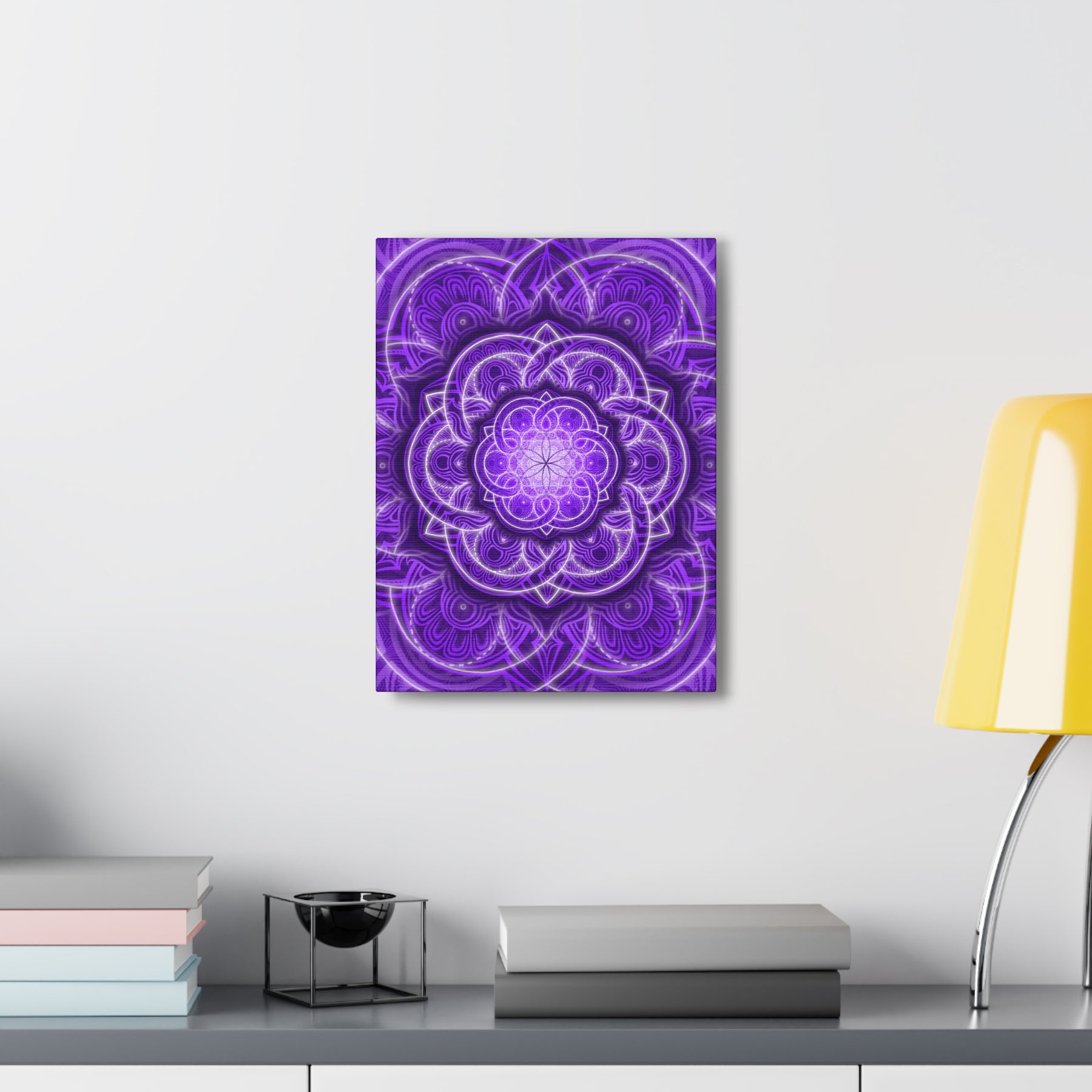 Purple Flower of Life Canvas Print