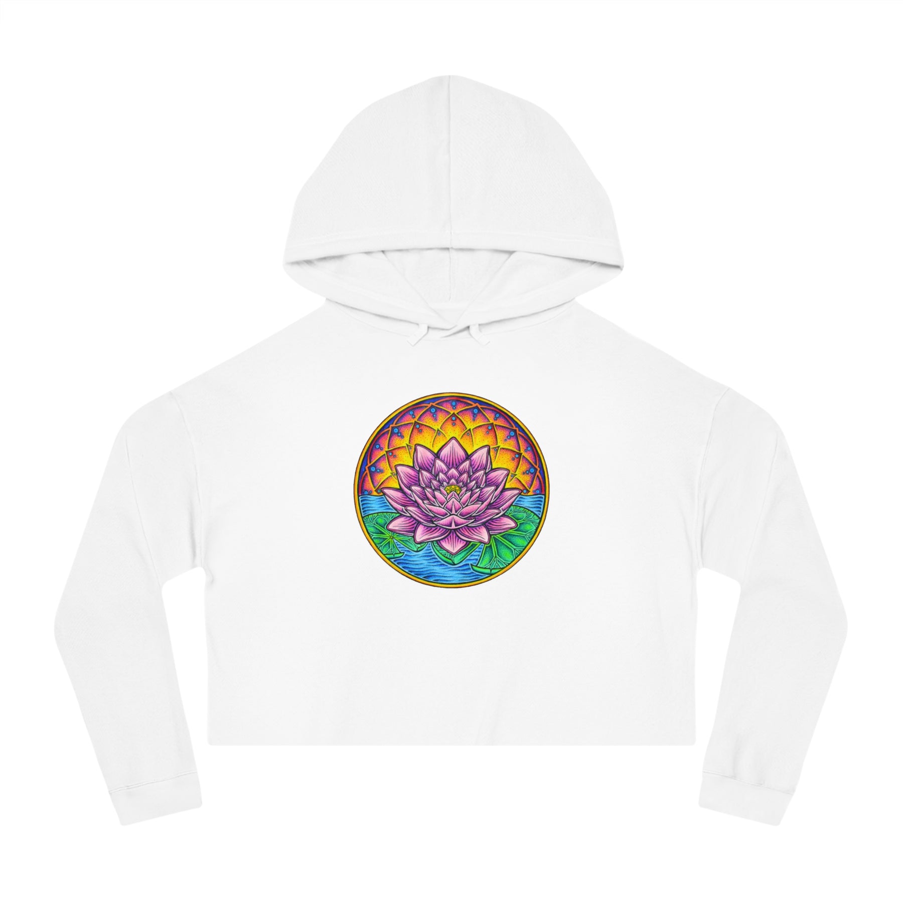 Lotus Flower - Women’s Cropped Hooded Sweatshirt