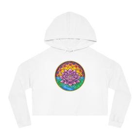 Lotus Flower - Women’s Cropped Hooded Sweatshirt