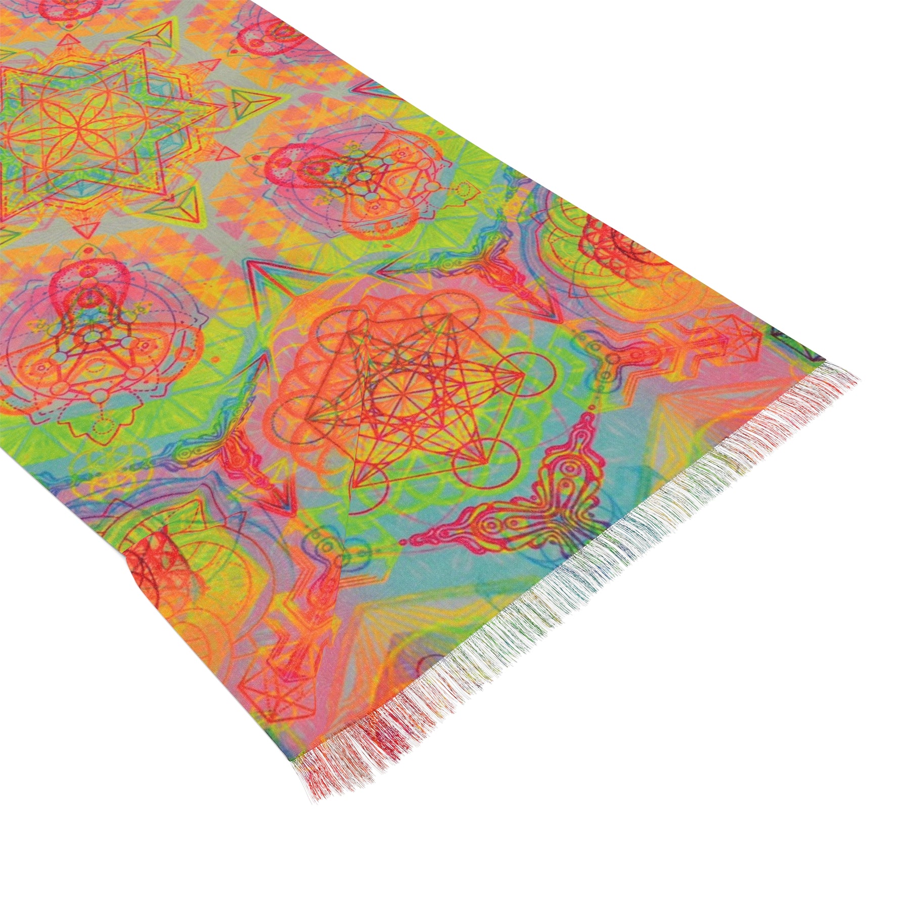 Rainbow Sacred Geometry Scarf