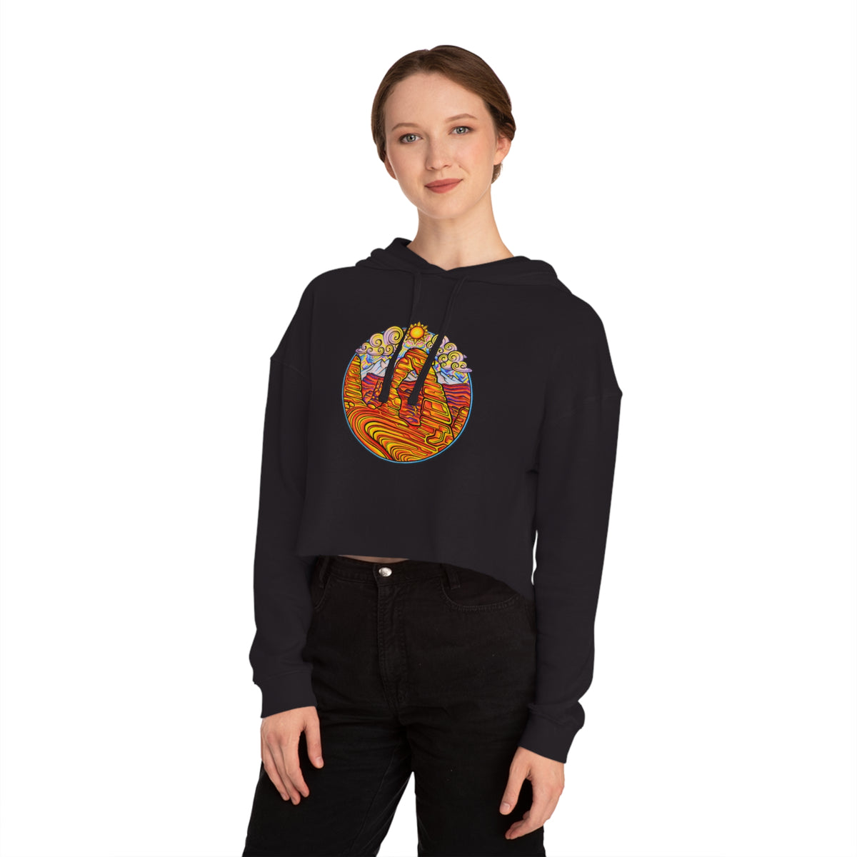 Delicate Arch - Women’s Cropped Hooded Sweatshirt