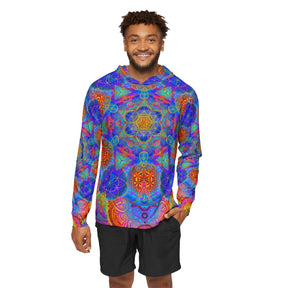 Psychedelic Metatrons Cube Mandala Men's Sun Hoodie