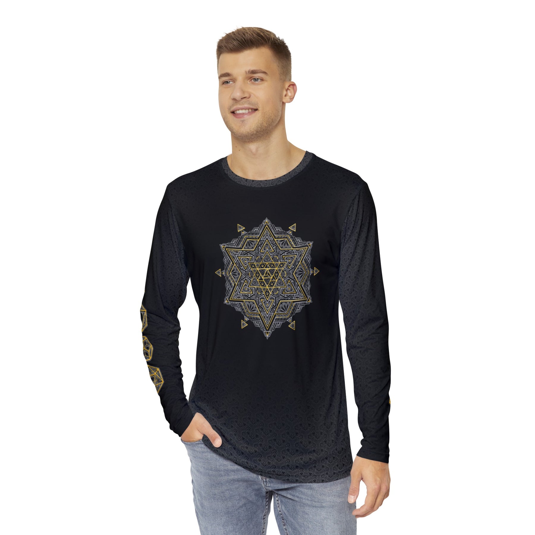 Star Tetrahedron Men's Long Sleeve Shirt