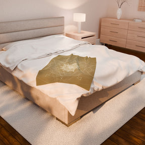 Natural Sacred Geometry Velveteen Plush Blanket