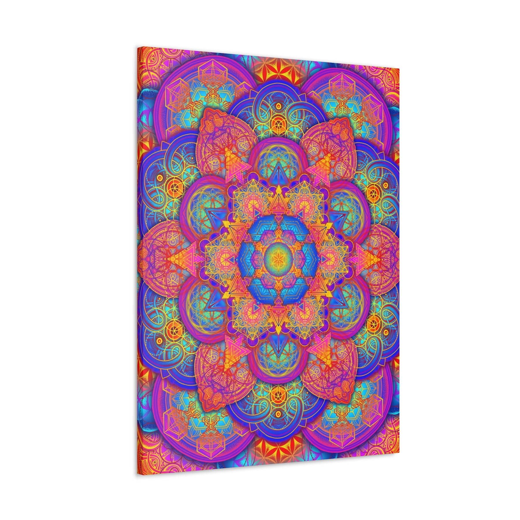 Psychedelic Metatron's Cube Canvas Print