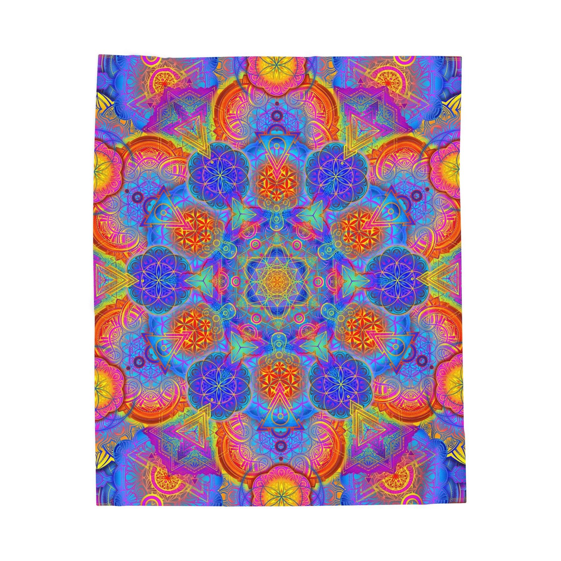 Psychedelic Mandala Velveteen Plush Blanket