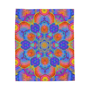 Psychedelic Mandala Velveteen Plush Blanket
