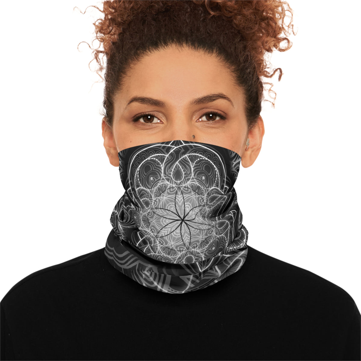 Flower of Life Mandala Neck Gaiter - Lightweight Stylish Face Covering for Outdoor Adventures