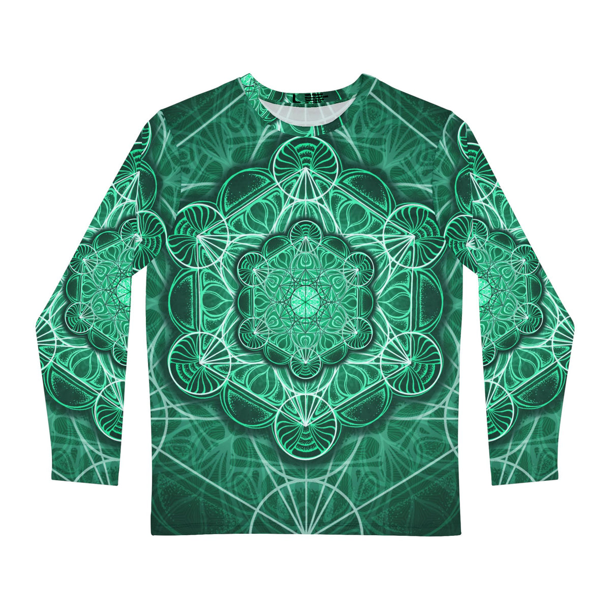 Malachite Mandala Men's Long Sleeve Shirt