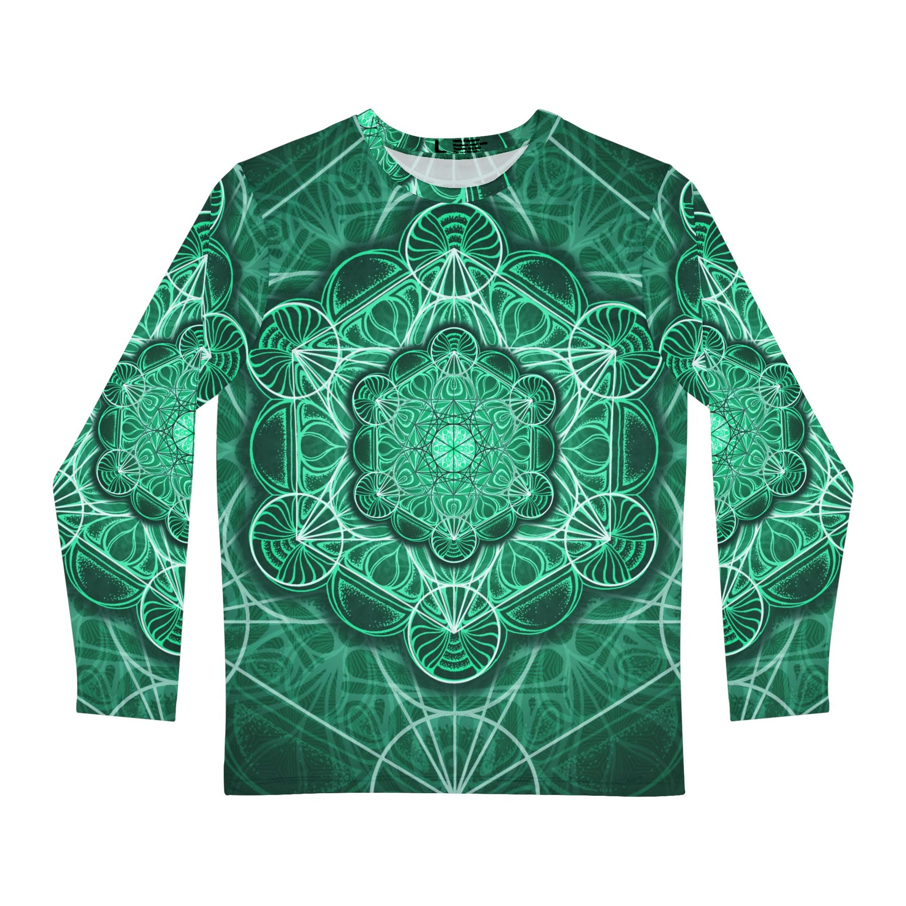 Malachite Mandala Men's Long Sleeve Shirt