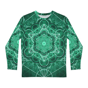 Malachite Mandala Men's Long Sleeve Shirt