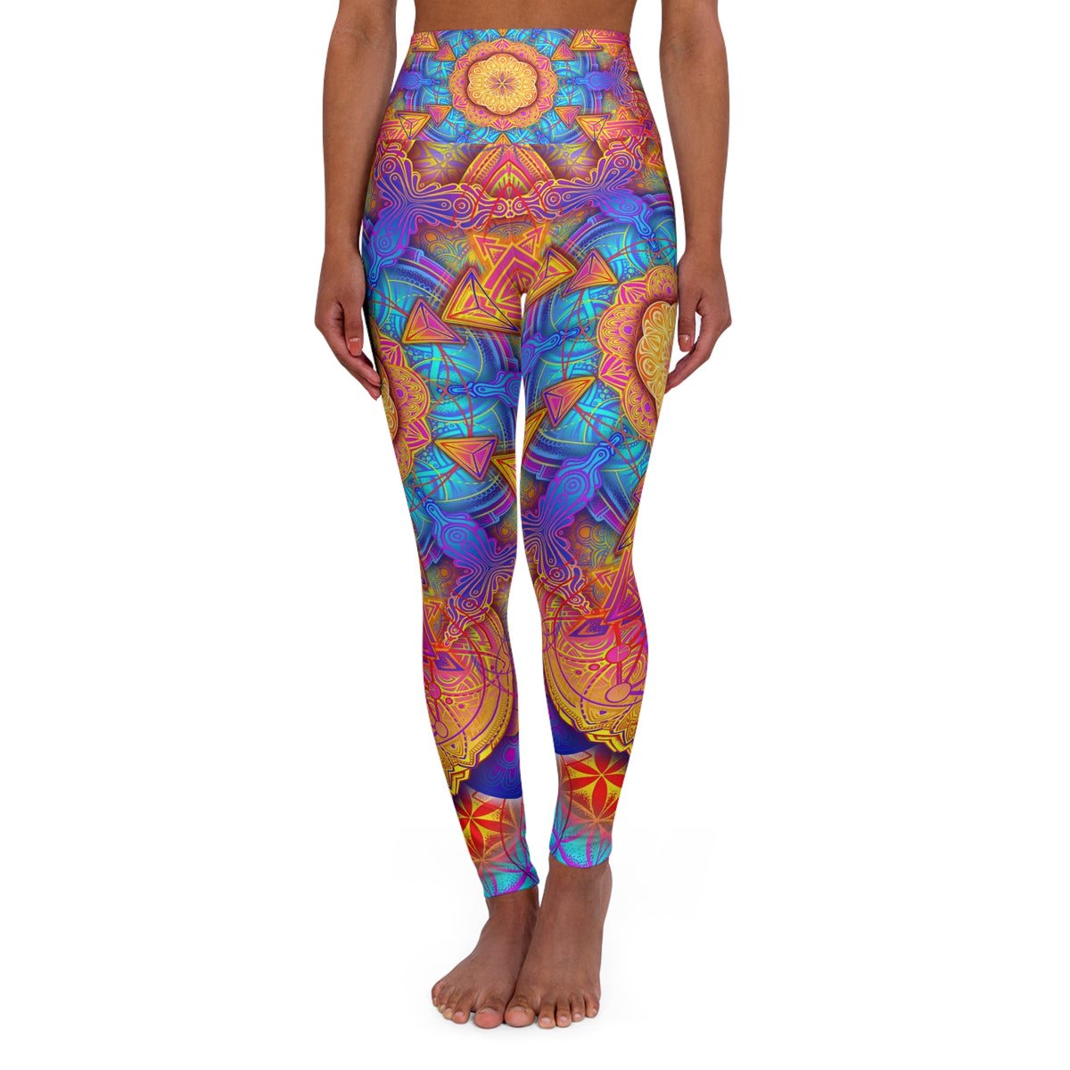 Psychedelic Mandala High Waisted Yoga Leggings