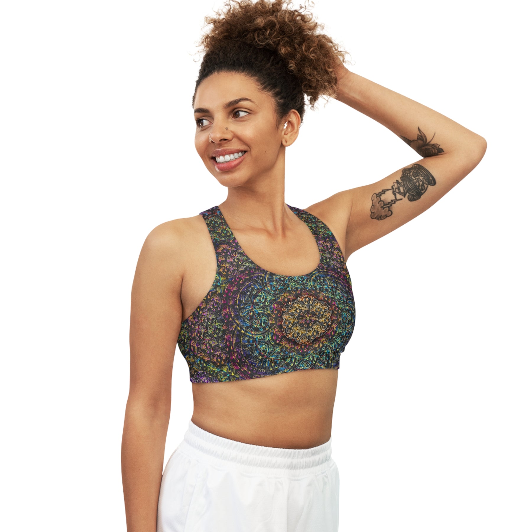 Mushroom Mandala Sports Bra