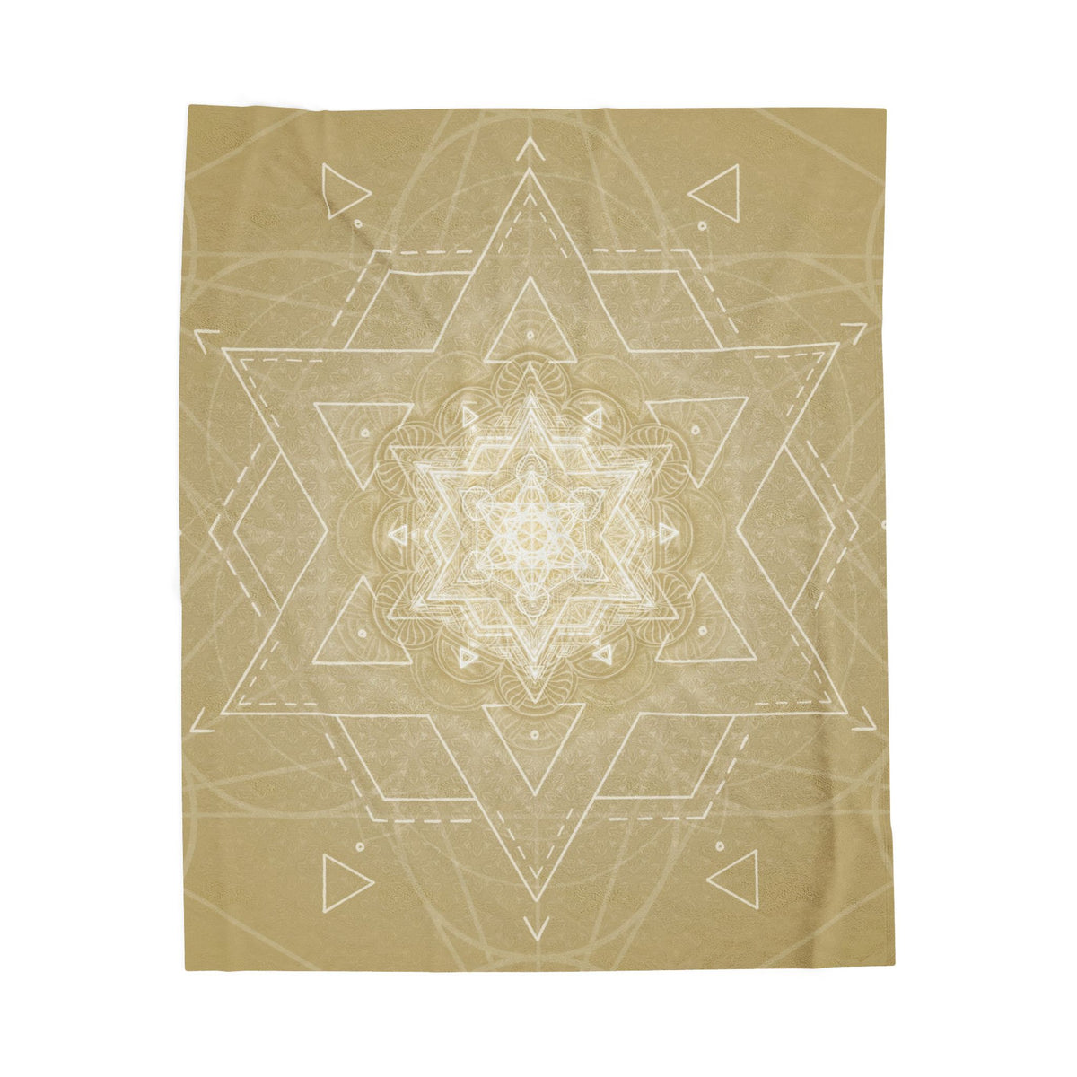 Natural Sacred Geometry Velveteen Plush Blanket