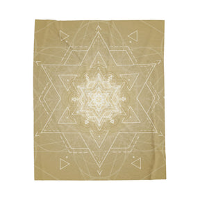 Natural Sacred Geometry Velveteen Plush Blanket