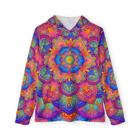 Psychedelic Metatrons Cube Mandala Men's Sun Hoodie