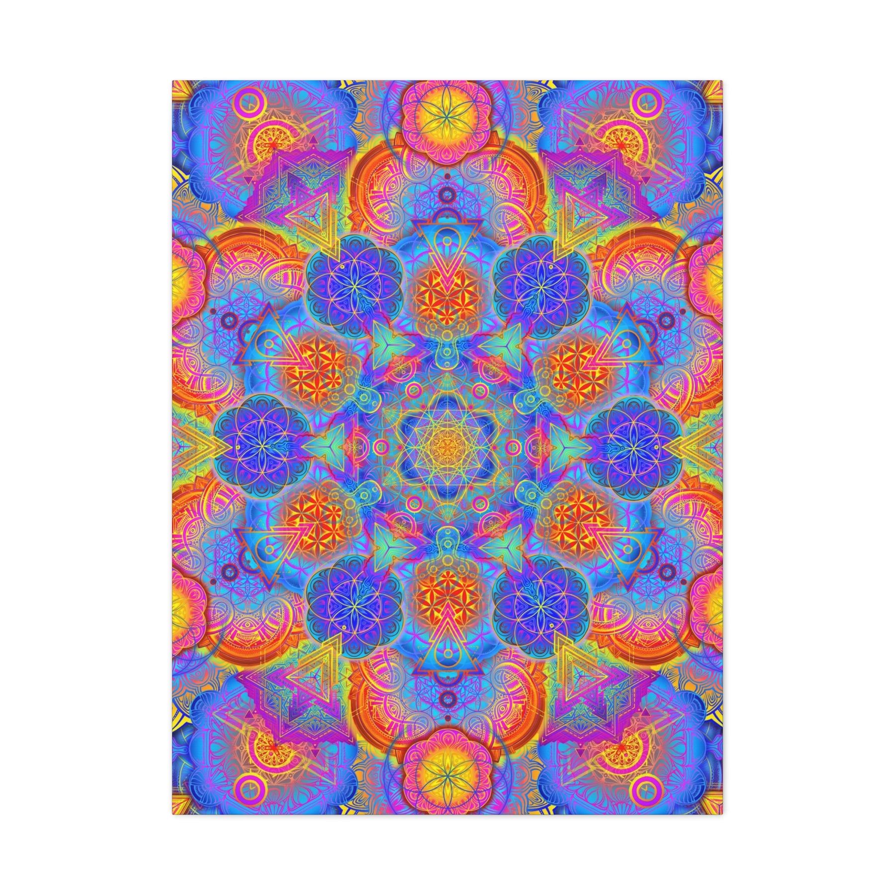 Psychedelic Metatron's Cube Canvas Print