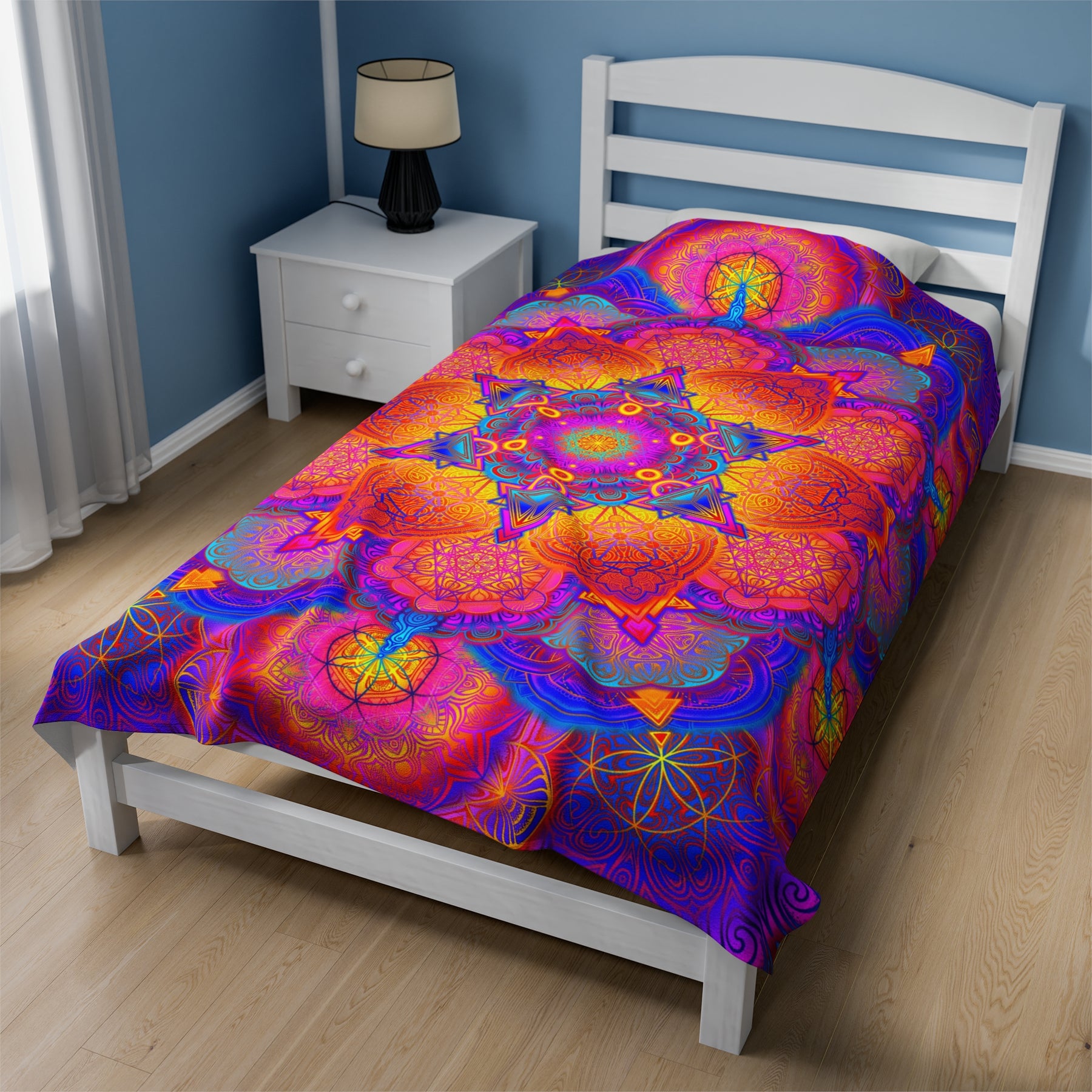 Starburst Mandala - Velveteen Plush Blanket