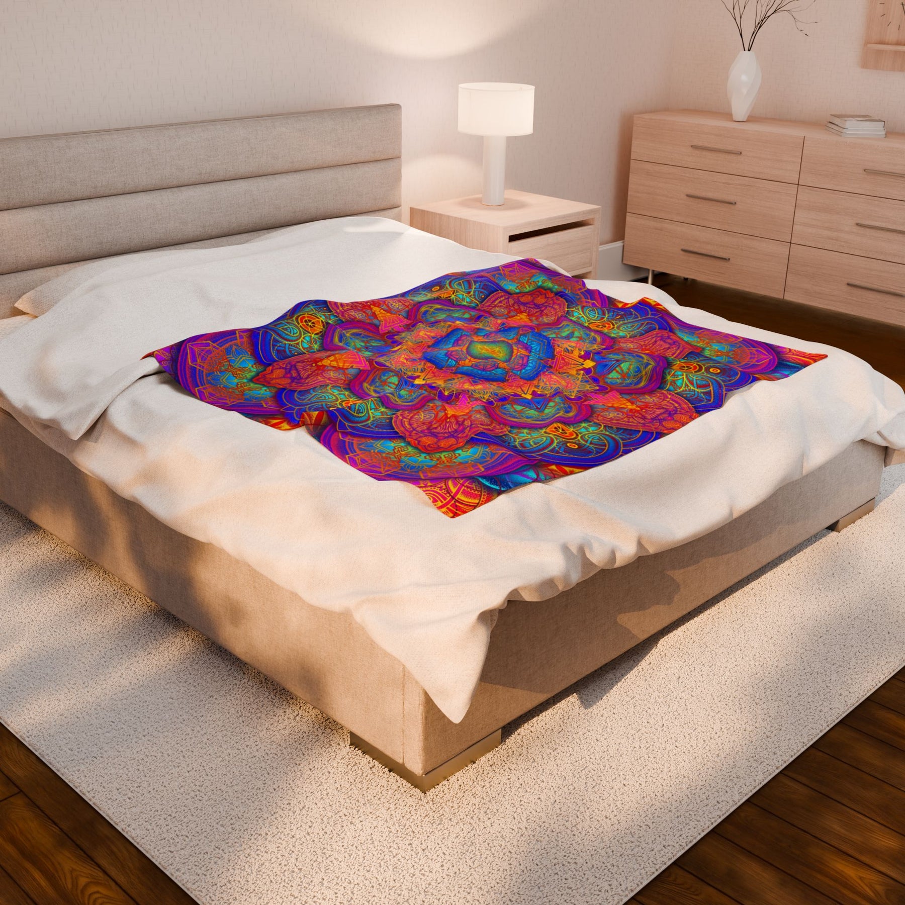 Psychedelic Velveteen Plush Blanket