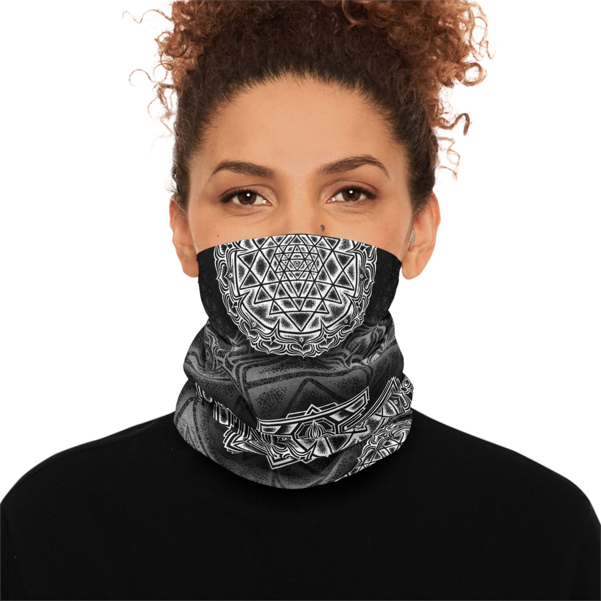 Sri Yantra Mandala Neck Gaiter - Lightweight Stylish Face Covering for Outdoor Adventures