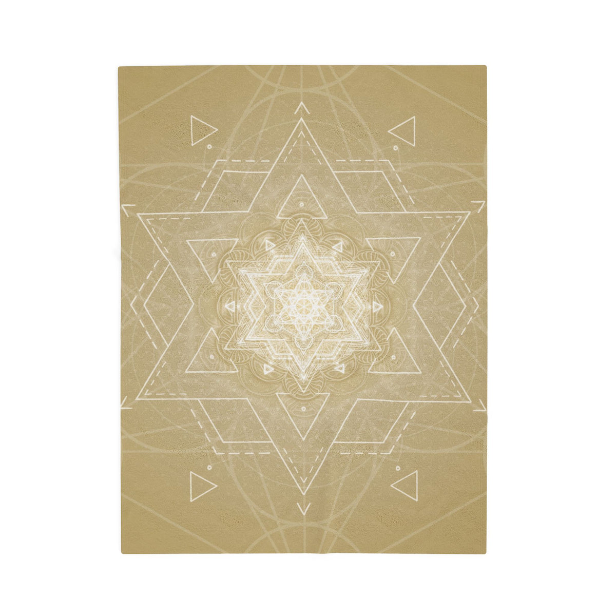 Natural Sacred Geometry Velveteen Plush Blanket