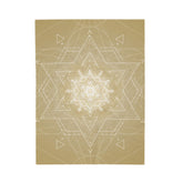Natural Sacred Geometry Velveteen Plush Blanket